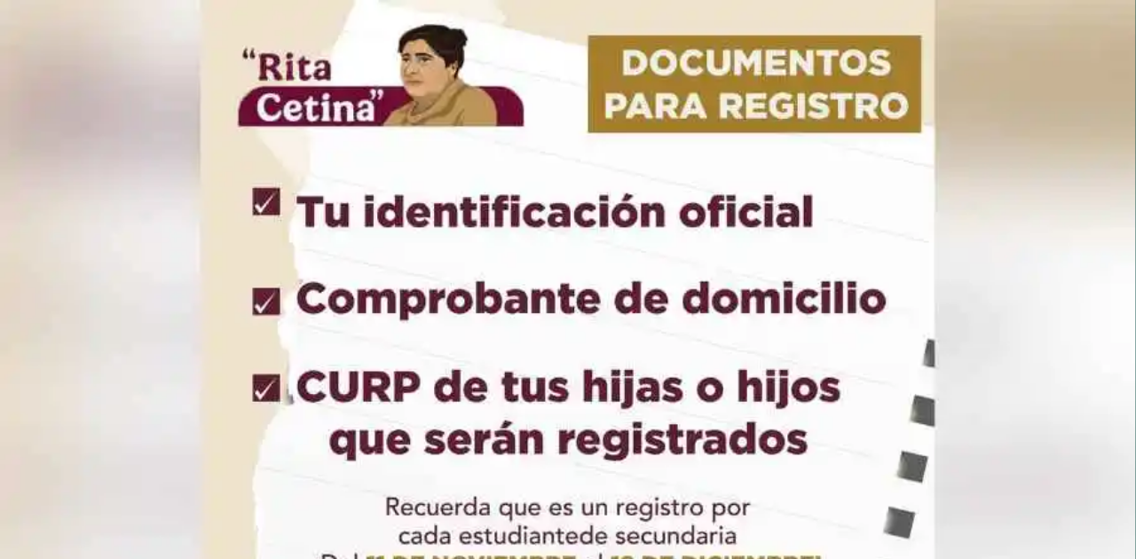 ¡Prepara papeles! Estos son los documentos para el registro de la Beca Rita Cetina de Primaria