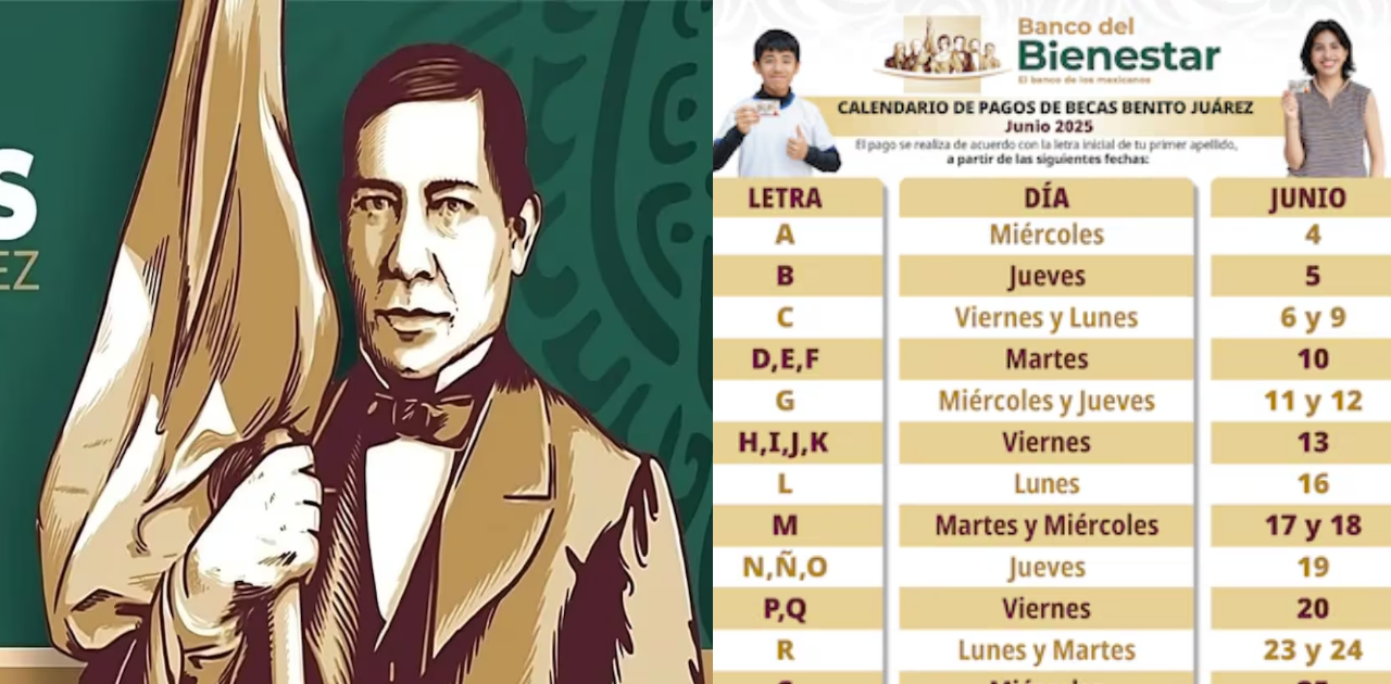 Ya está disponible el calendario de pagos de las Becas Benito Juárez 2025. Revisa las fechas.