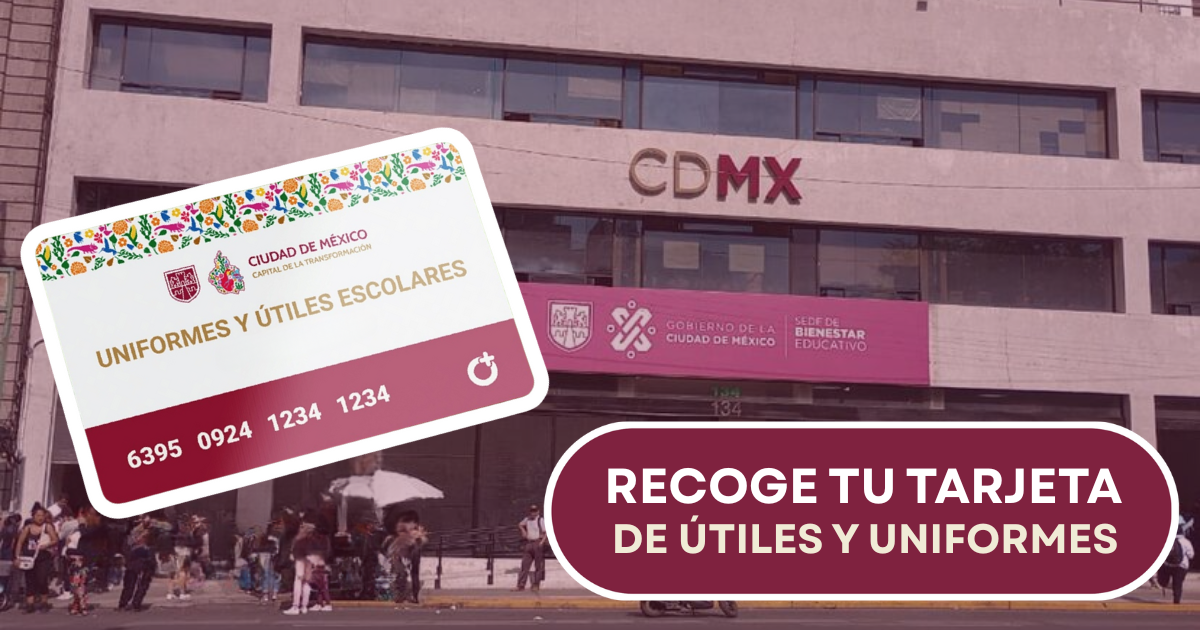Ya puedes recoger tu tarjeta de útiles y uniformes si no la retiraste. Mira dónde