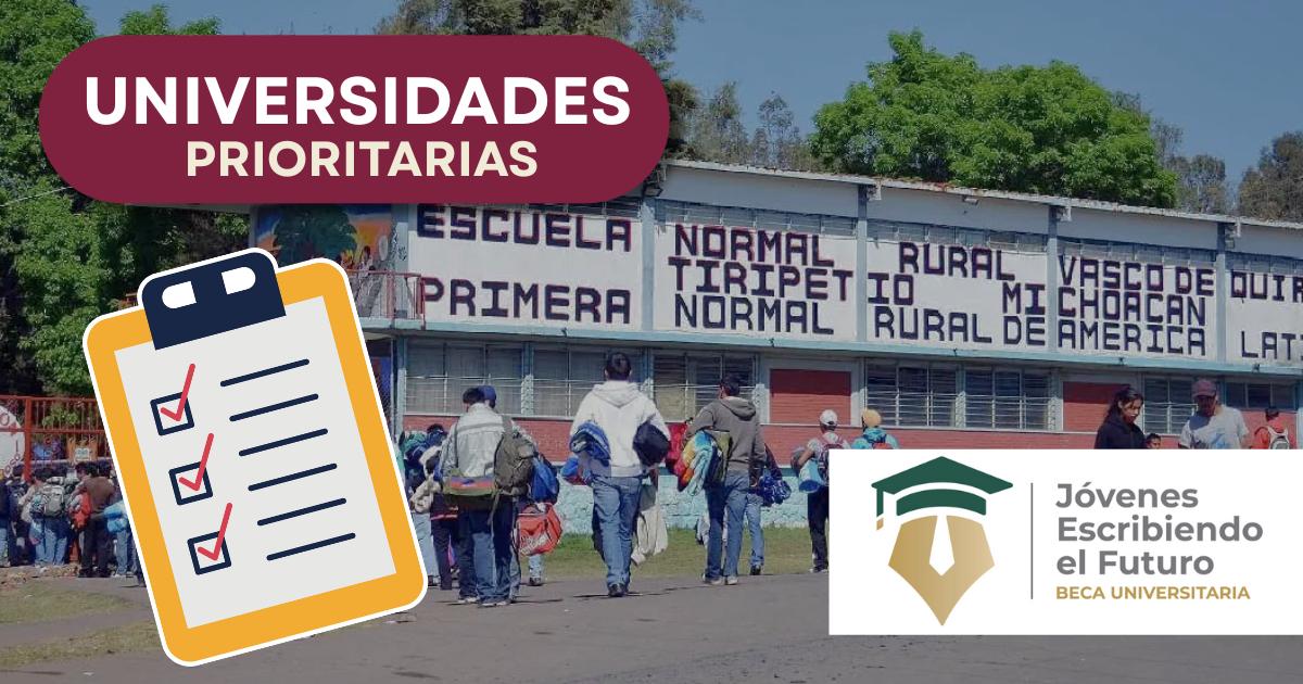 Estas son las Universidades Prioritarias para la Beca Jóvenes Escribiendo el Futuro 2025. Checa la lista.