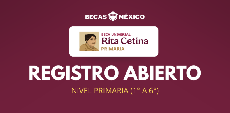 ➤ Registro de la Beca Rita Cetina para Primaria 2026